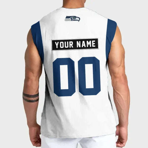 LIMITED EDITION - NEW CUSTOMIZED NFL06 SSH SEATTLE SEAHAWKS TANKTOP & GYM SHIRT