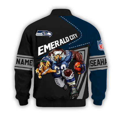 LIMITED EDITION - NEW CUSTOMIZED NFL06 SSH SEATTLE SEAHAWKS UNISEX T-SHIRT, POLO, HOODIE & JACKETS