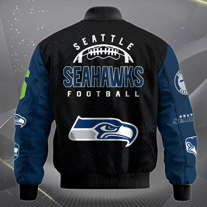 LIMITED EDITION - NEW CUSTOMIZED NFL06 SSH SEATTLE SEAHAWKS SATIN VARSITY JACKET & LONG PANTS