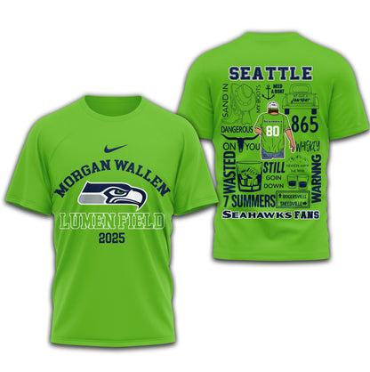LIMITED EDITION - NEW CUSTOMIZED NFL06 SSH SEATTLE SEAHAWKS T-SHIRT | MULTIPLE COLORS AVAILABLE