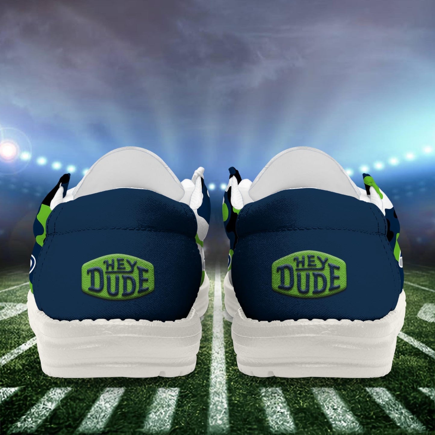 LIMITED EDITION - NEW CUSTOMIZED NFL06 SSH SEATTLE SEAHAWKS LOAFER SHOES