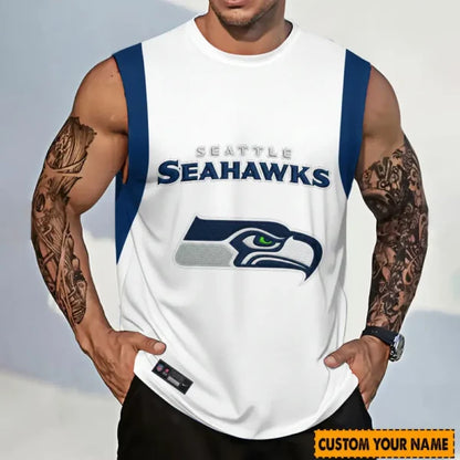 LIMITED EDITION - NEW CUSTOMIZED NFL06 SSH SEATTLE SEAHAWKS TANKTOP & GYM SHIRT