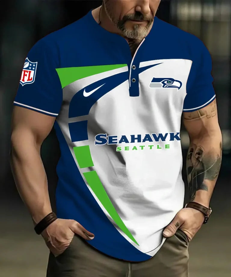 LIMITED EDITION - NEW CUSTOMIZED NFL06 SSH SEATTLE SEAHAWKS POLO SHIRT