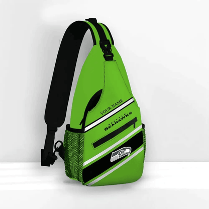 LIMITED EDITION - NEW CUSTOMIZED NFL06 SSH SEATTLE SEAHAWKS SLING BAG