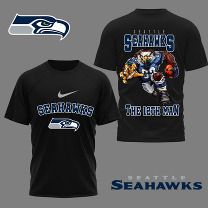 LIMITED EDITION - NEW CUSTOMIZED NFL06 SSH SEATTLE SEAHAWKS NATION GEAR 3D SHIRT