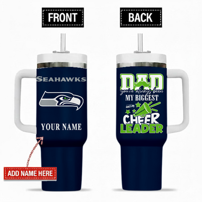 [SPECIAL OFFER] NEW CUSTOMIZED NFL06 SSH SEATTLE SEAHAWKS 40OZ TUMBLER