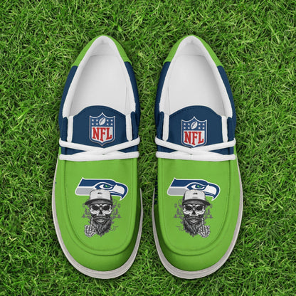 LIMITED EDITION - NEW CUSTOMIZED NFL06 SSH SEATTLE SEAHAWKS LOAFER SHOES