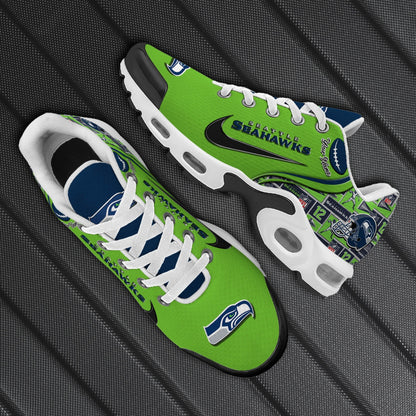 LIMITED EDITION - NEW CUSTOMIZED NFL06 SSH SEATTLE SEAHAWKS UNISEX AIR MAX PLUS SNEAKERS