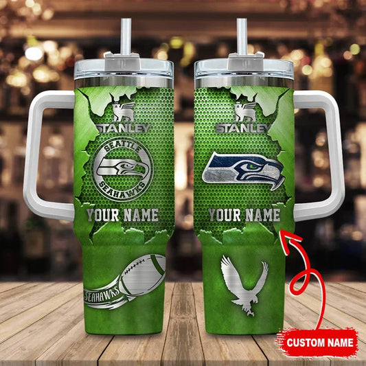 LIMITED EDITION - NEW CUSTOMIZED NFL06 SSH SEATTLE SEAHAWKS TUMBLER CUP