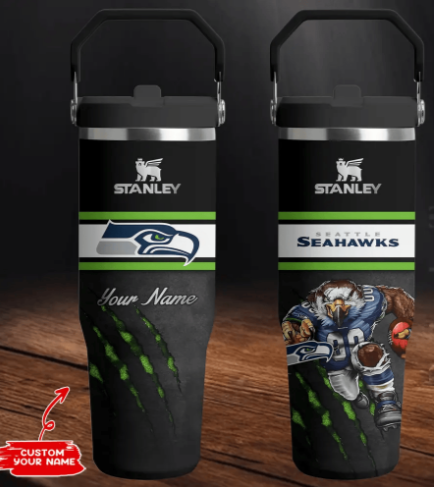 LIMITED EDITION - NEW CUSTOMIZED NFL06 SSH SEATTLE SEAHAWKS TUMBLER CUP