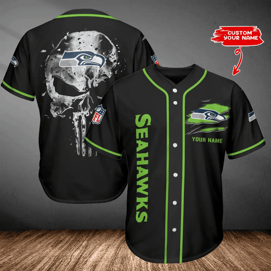 LIMITED EDITION - NEW CUSTOMIZED NFL06 SSH SEATTLE SEAHAWKS BASEBALL JERSEY