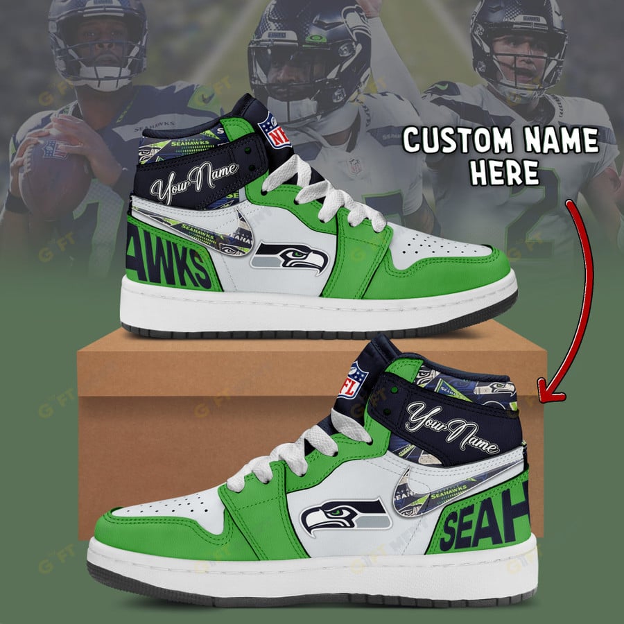 [SPECIAL OFFER] NEW CUSTOMIZED NFL06 SSH SEATTLE SEAHAWKS AIR JORDAN 1