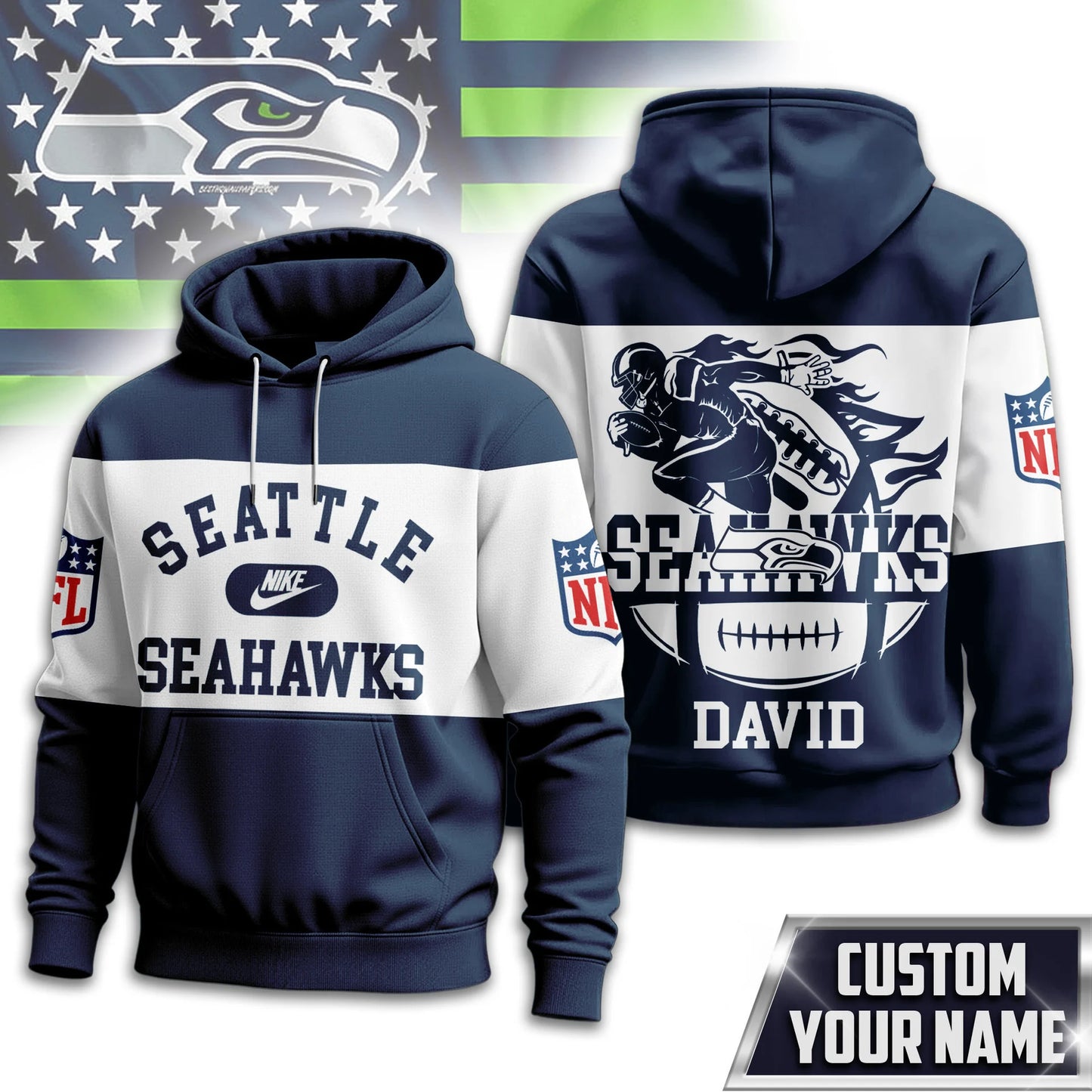 LIMITED EDITION - NEW CUSTOMIZED NFL06 SSH SEATTLE SEAHAWKS T-SHIRT, HOODIE, ZIP HOODIE