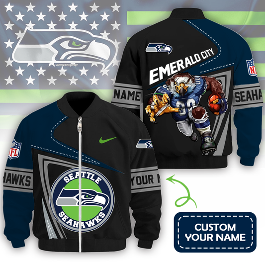 LIMITED EDITION - NEW CUSTOMIZED NFL06 SSH SEATTLE SEAHAWKS UNISEX T-SHIRT, POLO, HOODIE & JACKETS