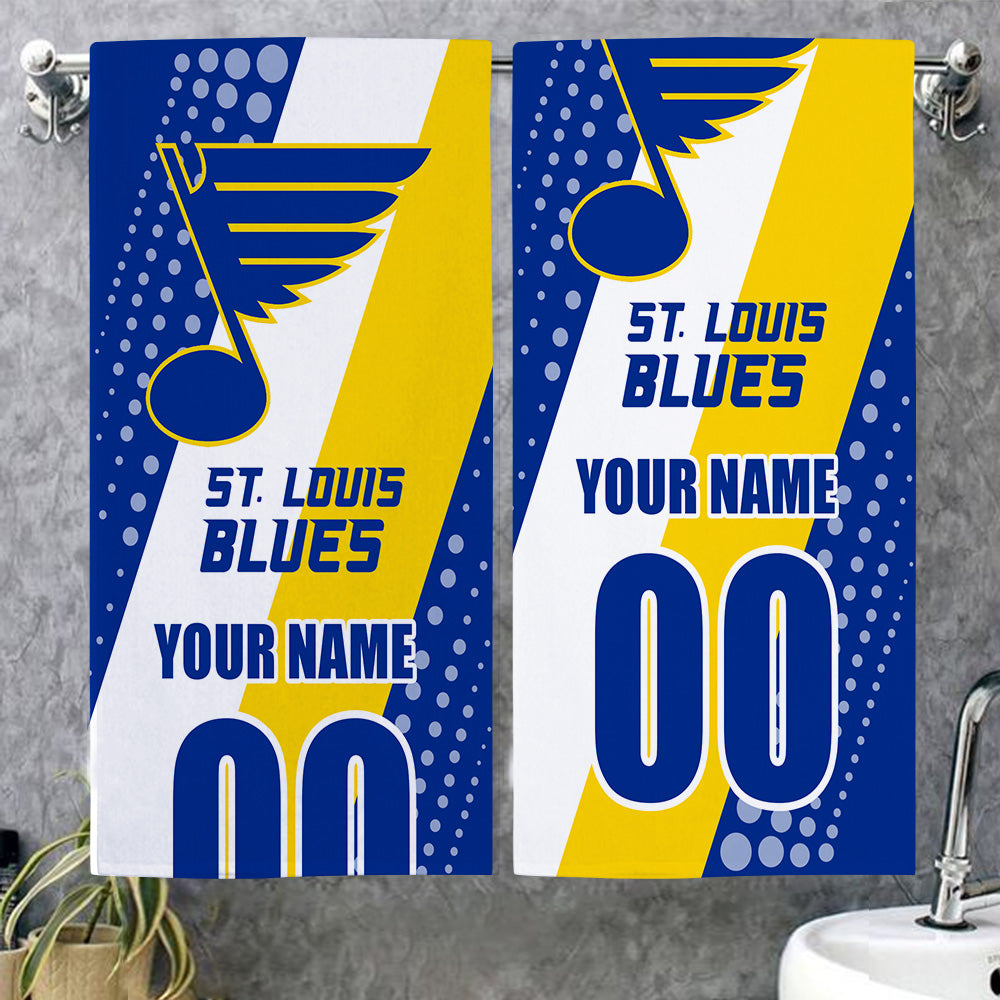 LIMITED EDITION - NEW CUSTOMIZED NHL14 SLB ST. LOUIS BLUES BEACH & BATH TOWEL