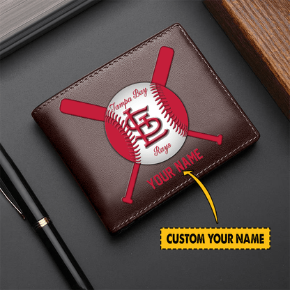 LIMITED EDITION - NEW CUSTOMIZED MLB24 SLC ST. LOUIS CARDINALS LEATHER WALLET