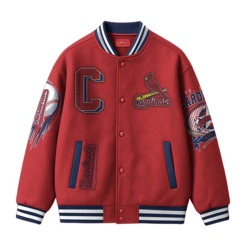LIMITED EDITION - NEW CUSTOMIZED MLB24 SL CARDINALS SATIN VARSITY & BASEBALL JACKET