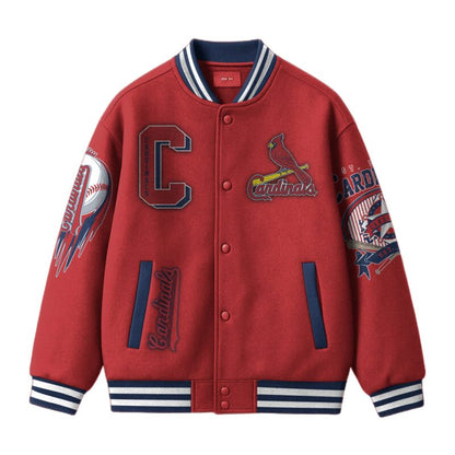 LIMITED EDITION - NEW CUSTOMIZED MLB24 SL CARDINALS SATIN VARSITY & BASEBALL JACKET