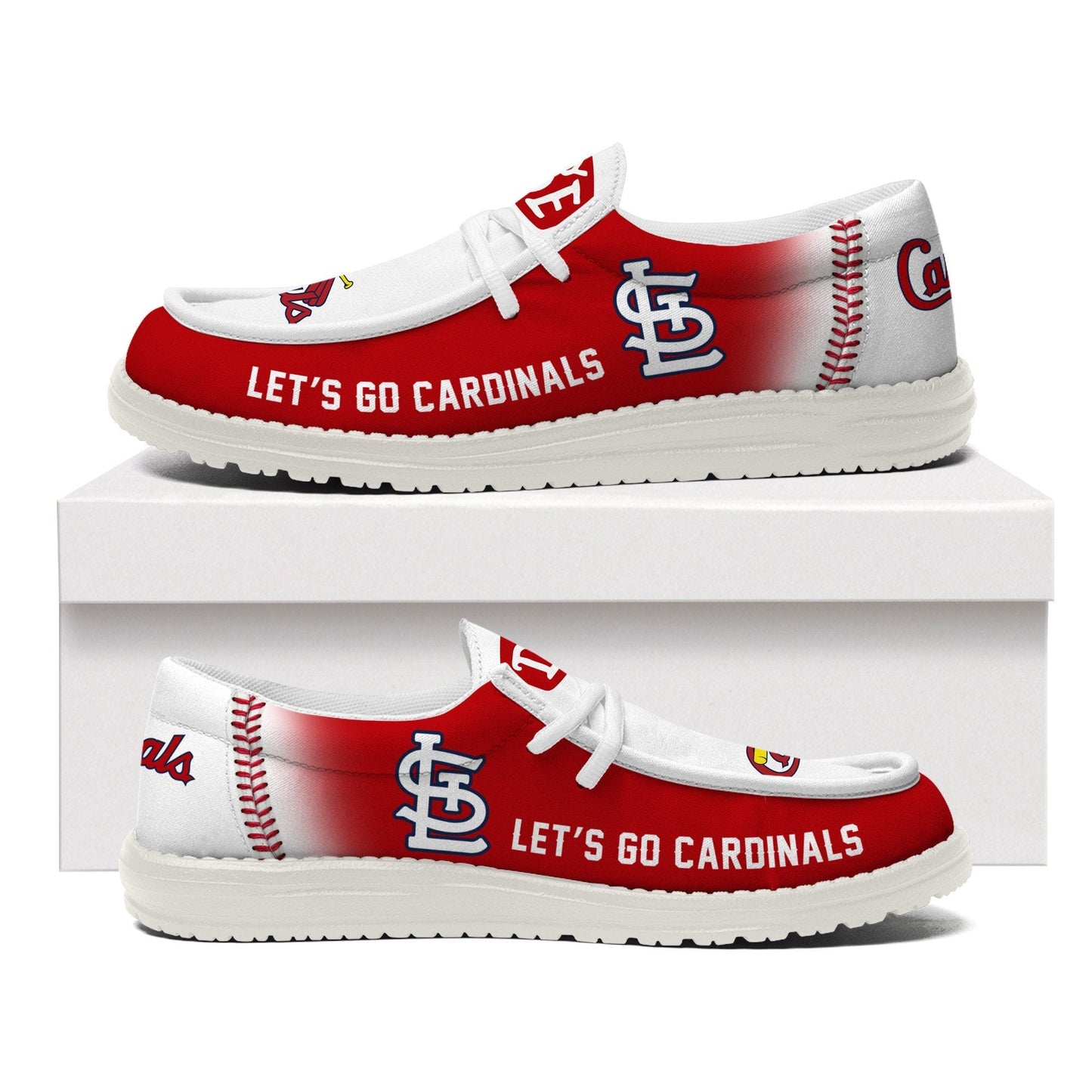 LIMITED EDITION - NEW CUSTOMIZED MLB24 SLC ST. LOUIS CARDINALS LOAFER SHOES