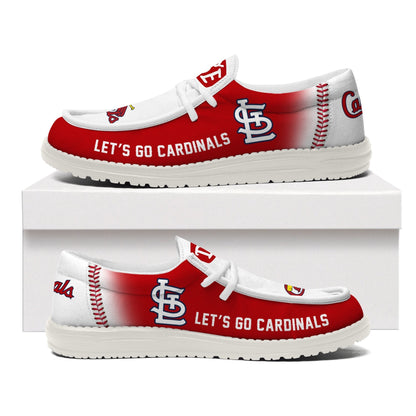 LIMITED EDITION - NEW CUSTOMIZED MLB24 SLC ST. LOUIS CARDINALS LOAFER SHOES