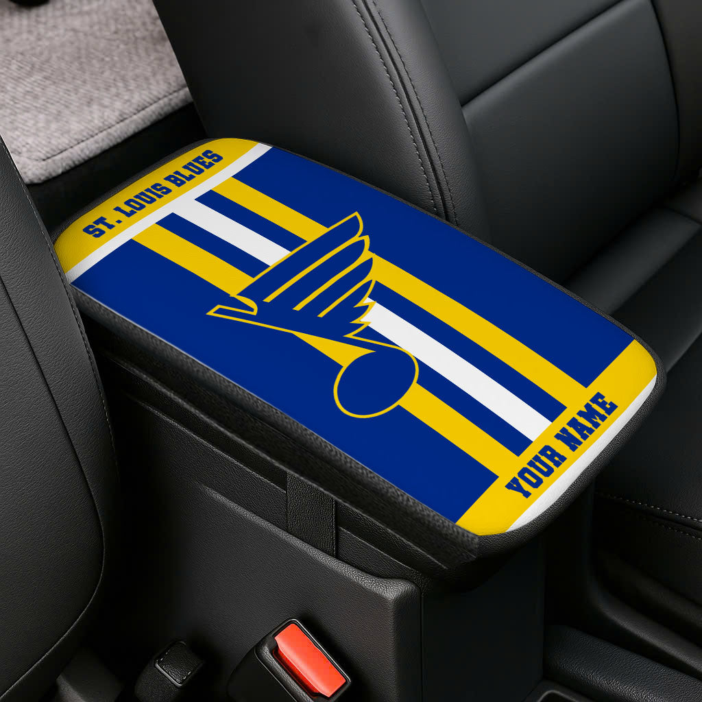 LIMITED EDITION - NEW CUSTOMIZED NHL14 SLB ST. LOUIS BLUES CAR ARMREST PAD COVER