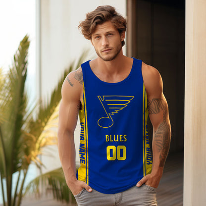 LIMITED EDITION - NEW CUSTOMIZED NHL14 SLB ST. LOUIS BLUES UNISEX TANK TOP