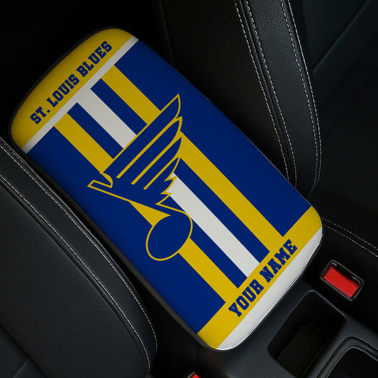 LIMITED EDITION - NEW CUSTOMIZED NHL14 SLB ST. LOUIS BLUES CAR ARMREST PAD COVER