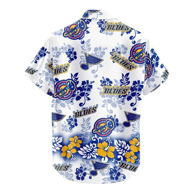 LIMITED EDITION - NEW CUSTOMIZED NHL14 SLB ST. LOUIS BLUES UNISEX HAWAIIAN SHIRT & SHORTS SET