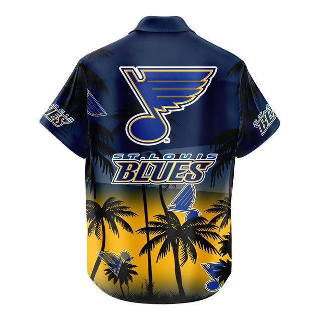 LIMITED EDITION - NEW CUSTOMIZED NHL14 SLB ST. LOUIS BLUES UNISEX HAWAIIAN SHIRT & SHORTS SET