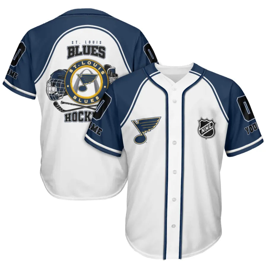 LIMITED EDITION - NEW CUSTOMIZED NHL14 SLB ST. LOUIS BLUES BASEBALL JERSEY