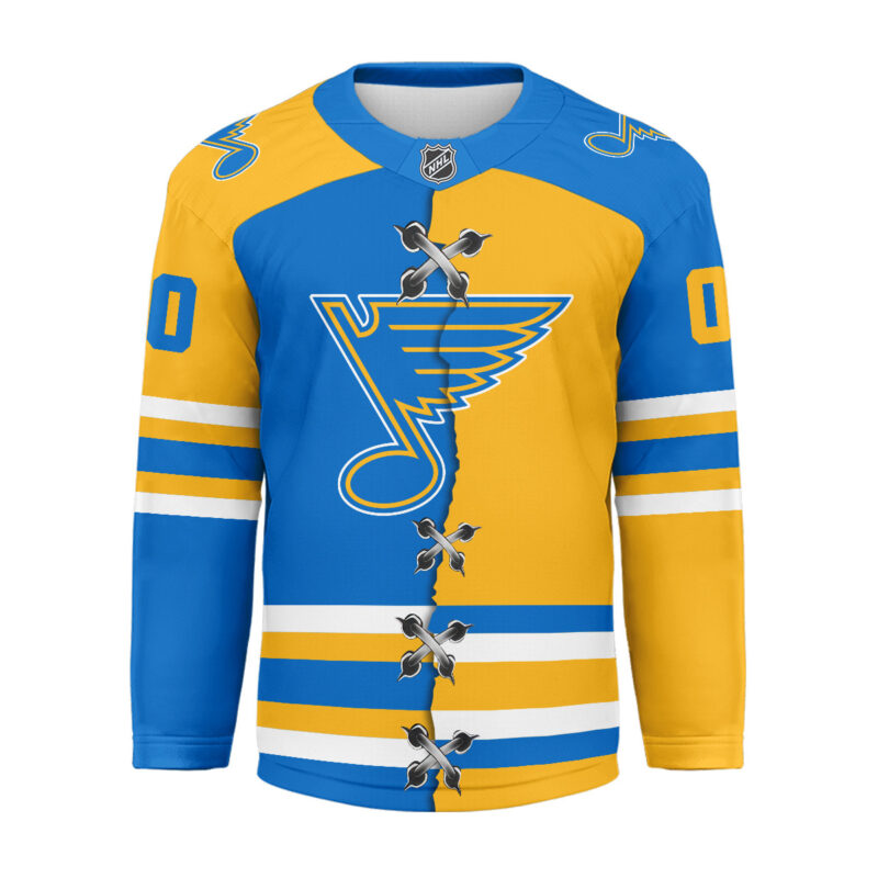 [SUPER SALE] NEW CUSTOMIZED NHL14 SLB ST. LOUIS BLUES UNISEX HOCKEY JERSEY