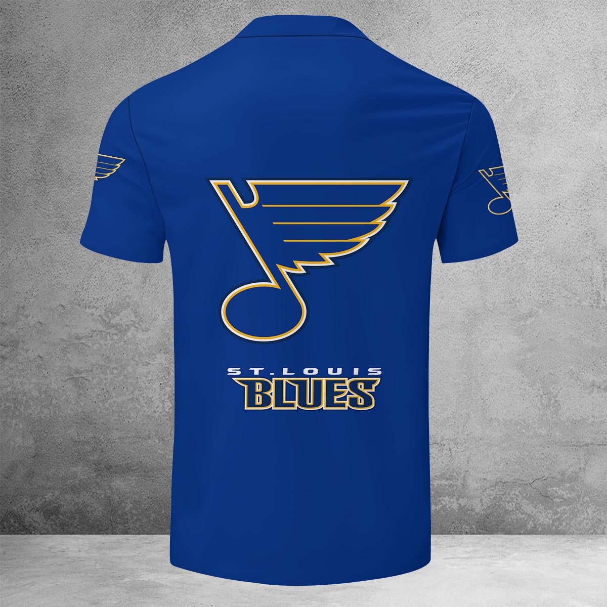 LIMITED EDITION - NEW CUSTOMIZED NHL14 SLB ST. LOUIS BLUES ZIP POLO SHIRT