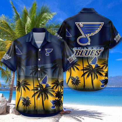 LIMITED EDITION - NEW CUSTOMIZED NHL14 SLB ST. LOUIS BLUES UNISEX HAWAIIAN SHIRT & SHORTS SET