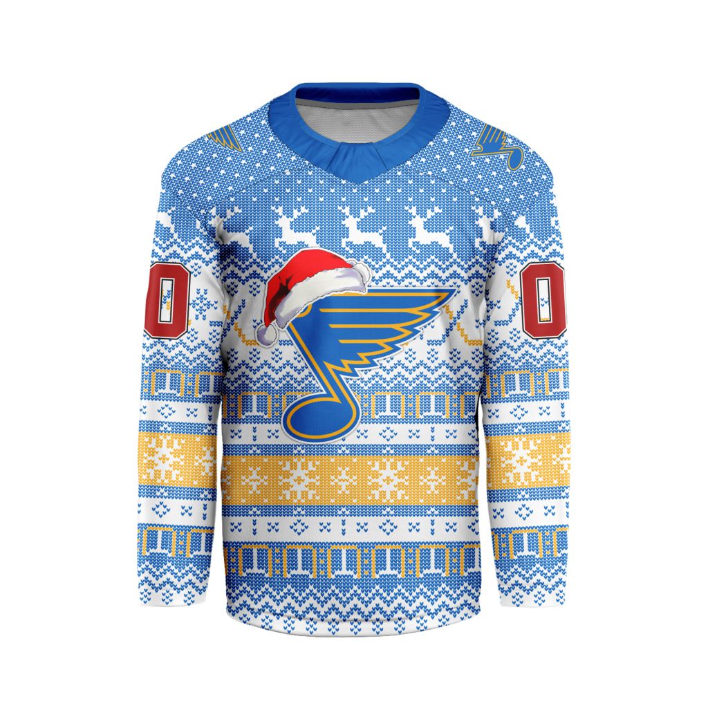LIMITED EDITION - NEW CUSTOMIZED NHL14 SLB ST. LOUIS BLUES LONG SLEEVED T-SHIRT