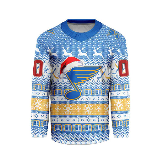 LIMITED EDITION - NEW CUSTOMIZED NHL14 SLB ST. LOUIS BLUES LONG SLEEVED T-SHIRT