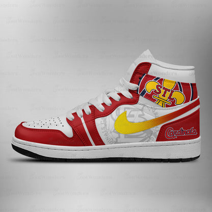 LIMITED EDITION - NEW CUSTOMIZED MLB24 SLC ST. LOUIS CARDINALS AIR JORDAN SNEAKERS