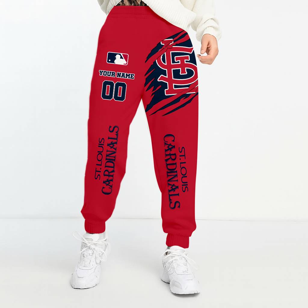 LIMITED EDITION - NEW CUSTOMIZED MLB24 SLC ST. LOUIS CARDINALS UNISEX LONG PANTS