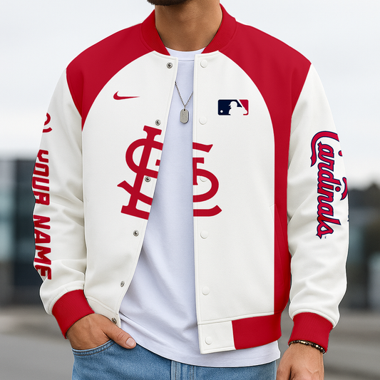 LIMITED EDITION - NEW CUSTOMIZED MLB24 SLC ST. LOUIS CARDINALS BASEBALL JACKET, SATIN VARSITY JACKET