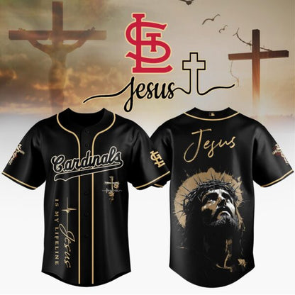 LIMITED EDITION - NEW CUSTOMIZED MLB24 SLC ST. LOUIS CARDINALS x JESUS CHRIST JERSEY