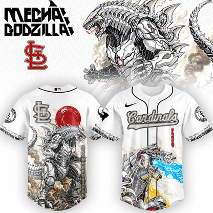 LIMITED EDITION - NEW CUSTOMIZED MLB24 SL CARDINALS x GODZILLA BASEBALL JERSEY