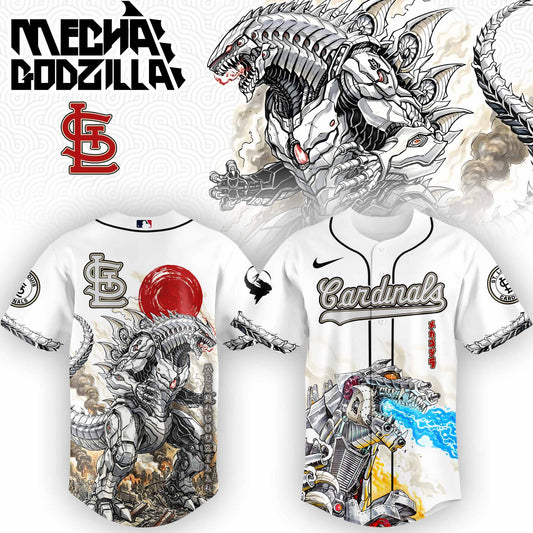 LIMITED EDITION - NEW CUSTOMIZED MLB24 SL CARDINALS x GODZILLA BASEBALL JERSEY