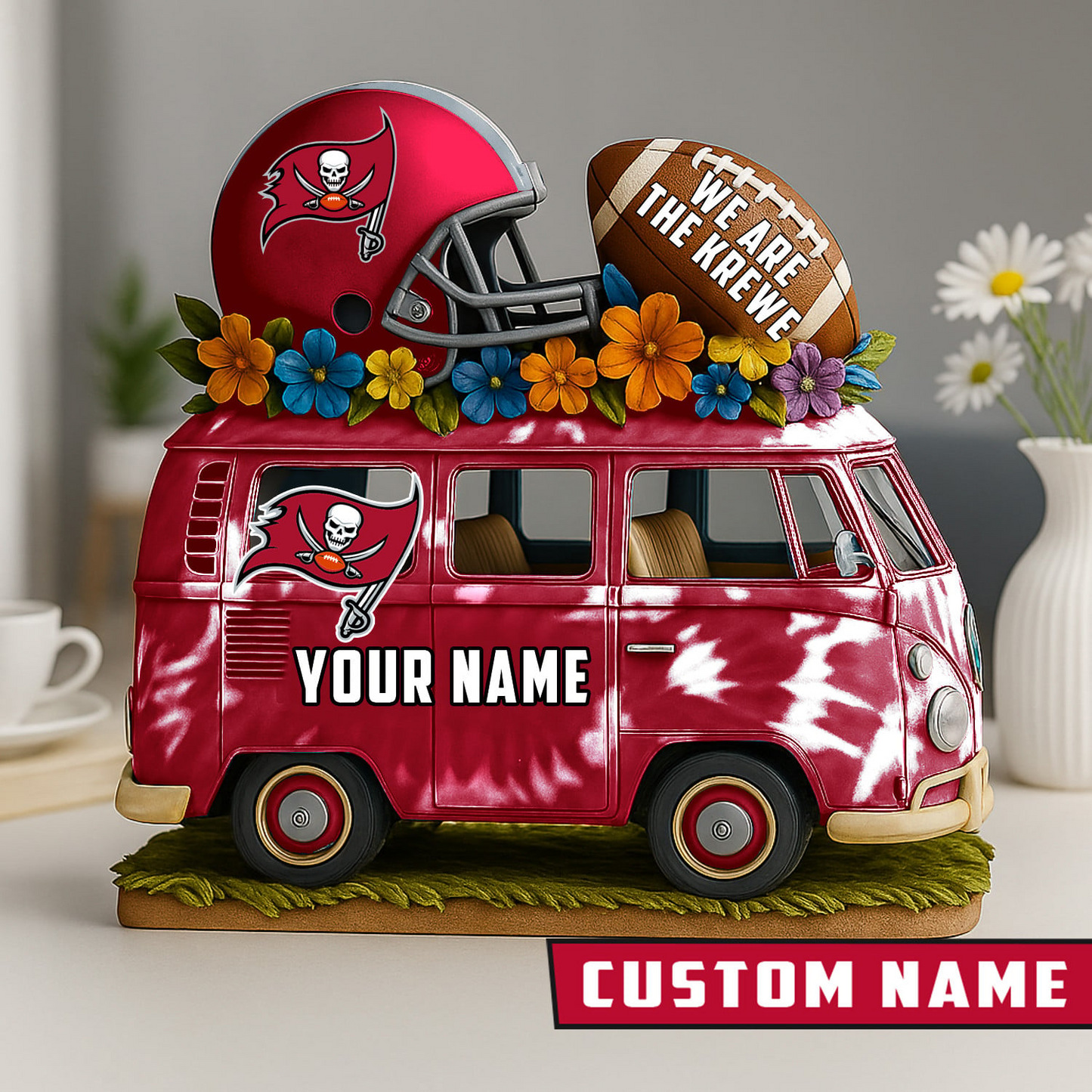 LIMITED EDITION - NEW CUSTOMIZED NFL10 TBB TAMPA BAY BUCCANEERS BUS ACRYLIC BLOCK