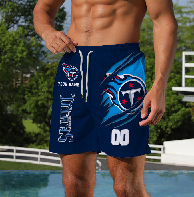 LIMITED EDITION - NEW PREMIUM NFL31 TST TENNESSEE TITANS SHORT PANTS