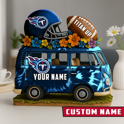LIMITED EDITION - NEW CUSTOMIZED NFL31 TST TENNESSEE TITANS BUS ACRYLIC BLOCK