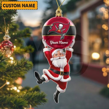 LIMITED EDITION - NEW CUSTOMIZED NFL10 TBB TAMPA BAY BUCCANEERS CHRISTMAS ACRYLIC ORNAMENT