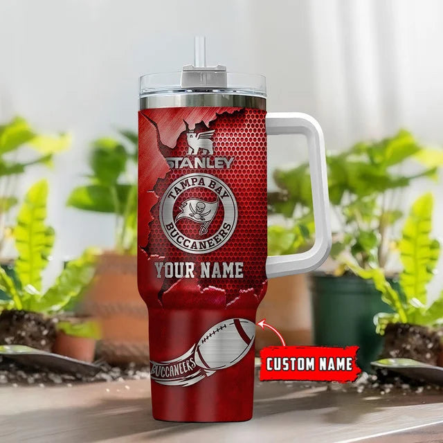 LIMITED EDITION - NEW CUSTOMIZED NFL10 TBB TAMPA BAY BUCCANEERS TUMBLER CUP