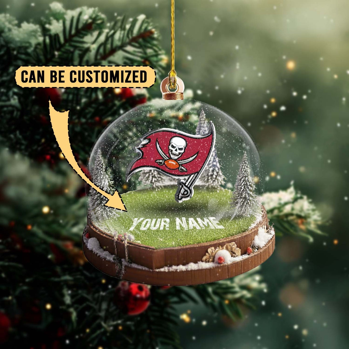 LIMITED EDITION - NEW CUSTOMIZED NFL10 TBB TAMPA BAY BUCCANEERS ACRYLIC ORNAMENT