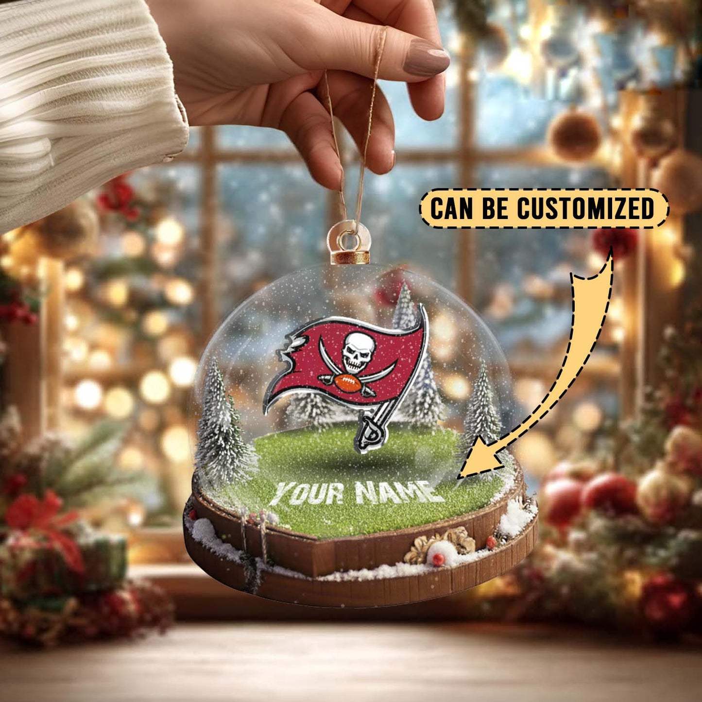 LIMITED EDITION - NEW CUSTOMIZED NFL10 TBB TAMPA BAY BUCCANEERS ACRYLIC ORNAMENT