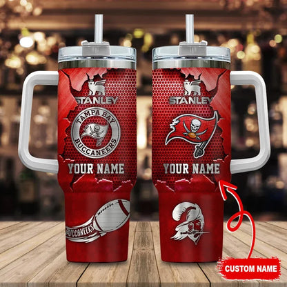 LIMITED EDITION - NEW CUSTOMIZED NFL10 TBB TAMPA BAY BUCCANEERS TUMBLER CUP