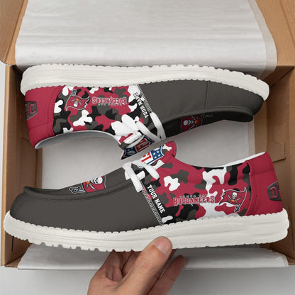 LIMITED EDITION - NEW CUSTOMIZED NFL10 TBB TAMPA BAY BUCCANEERS LOAFER SHOES